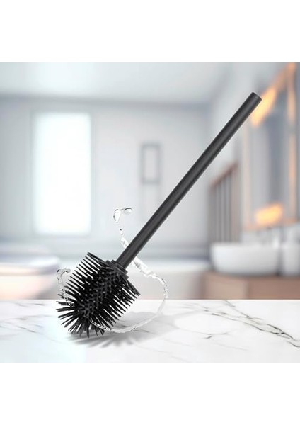 Siyah Saplı Silikon Yedek Fırça Ø 8 cm Silikon Yedek Başlıklı Yedek Tuvalet Fırçası Siyah fiyatları