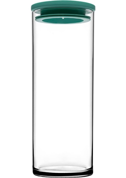 Breakfast Club Yeşil Plastik Kapakli Cam Kavanoz, Şeffaf, 120 cc