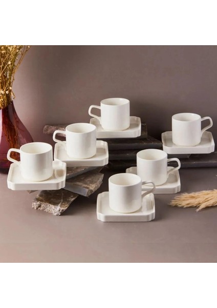 Luce Altı Kişilik Kahve Fincan Takımı 80 ml