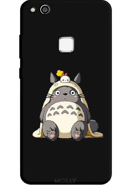 Huawei P10 Lite Için Siyah Forest Giant Desenli Silikon Kılıf