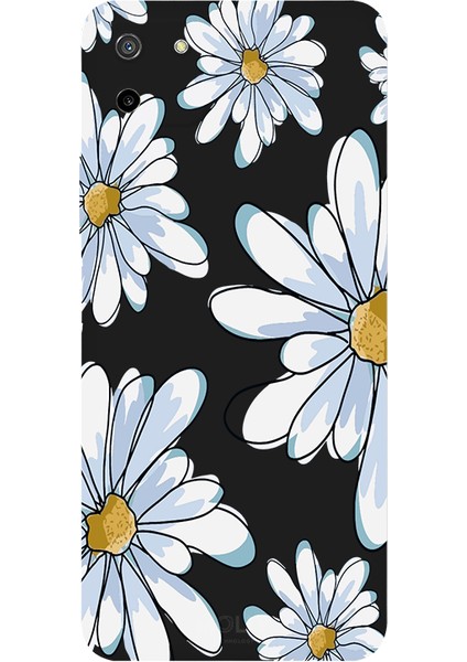Realme C11 Için Siyah Soft Petals Desenli Silikon Kılıf