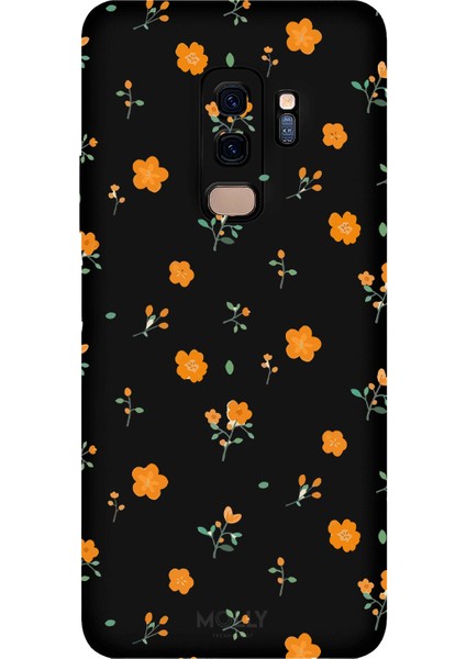 Samsung Galaxy S9 Plus Için Siyah Sunset Garden Desenli Silikon Kılıf