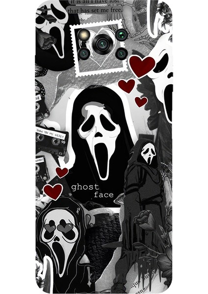 Poco X3 Için Siyah Serial Lover Desenli Silikon Kılıf