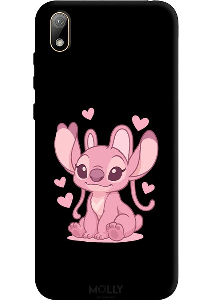 Huawei Y5 2019 Için Siyah Angel Desenli Silikon Kılıf
