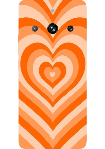 Realme 11 Pro Plus Için Siyah Groovy Heart Desenli Silikon Kılıf