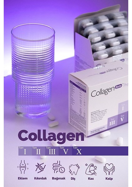 Collagen Premium 5 Tip Complex , Hidrolize Peptit,Biotin,Çinko,Selenyum,Vitamin B12,C,Koenzim 1500 Mg 90 Tablet fiyatları
