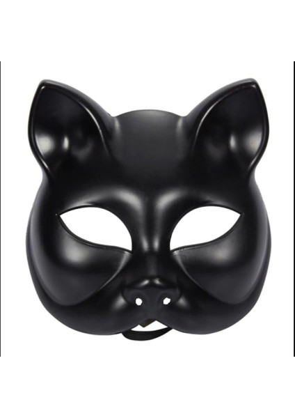 Siyah Renk Lüks Kedi Maskesi