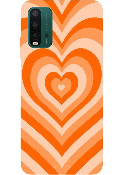 Xiaomi Redmi 9t Için Siyah Groovy Heart Desenli Silikon Kılıf