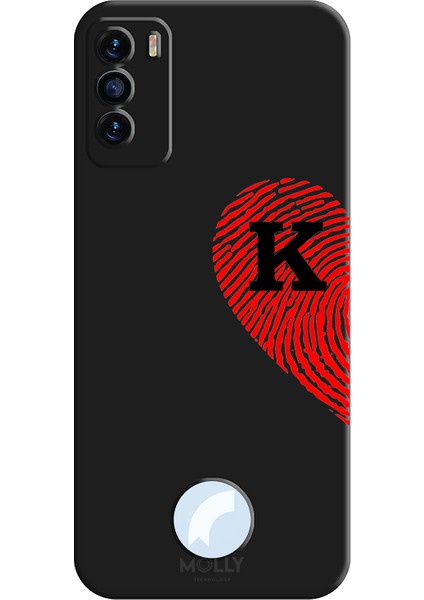 Reeder S19 Max Pro S Için Siyah K Harfli Touch Of love Desenli Silikon Kılıf