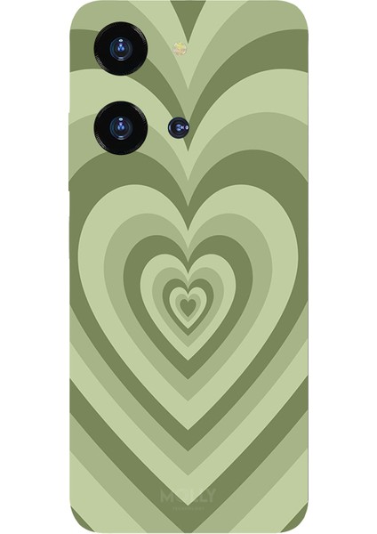 Reeder S19 Max Pro S Zoom Için Siyah Sage Hearts Desenli Silikon Kılıf