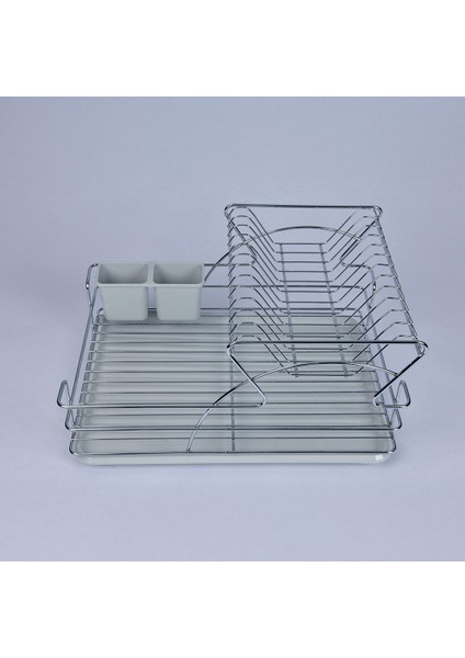 Iki Katlı Su Hazneli Kaşıklıklı Tezgah Üstü Bulaşık Kurutma Sepeti indirimleri