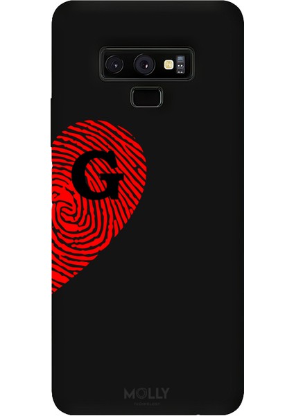 Samsung Galaxy Note 9 Için Siyah G-Harfli Touch Of love Desenli Silikon Kılıf