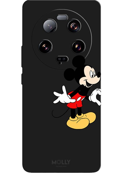 Xiaomi Mi 13 Ultra Için Siyah Mickey Wave Desenli Silikon Kılıf