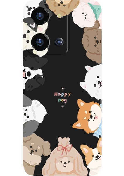 Reeder S19 Max Pro S Zoom Için Siyah Woof Wonderland Desenli Silikon Kılıf