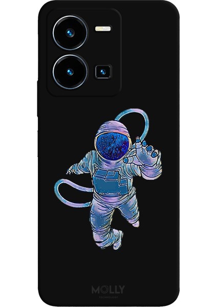 Vivo Y22S Için Siyah Astro Desenli Silikon Kılıf