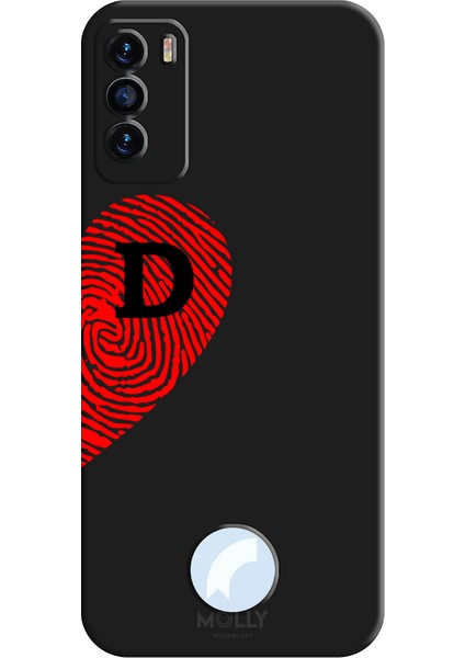Reeder S19 Max Pro S Için Siyah D-Harfli Touch Of love Desenli Silikon Kılıf