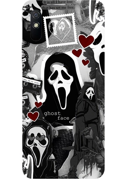 Xiaomi Redmi 9A Için Siyah Serial Lover Desenli Silikon Kılıf