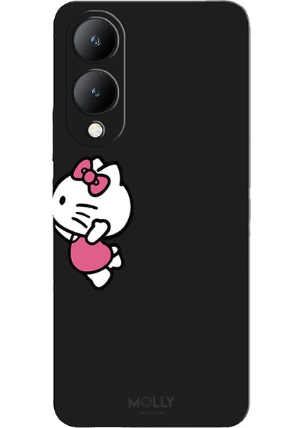 Vivo Y17S Için Siyah Charm Duo Desenli Silikon Kılıf