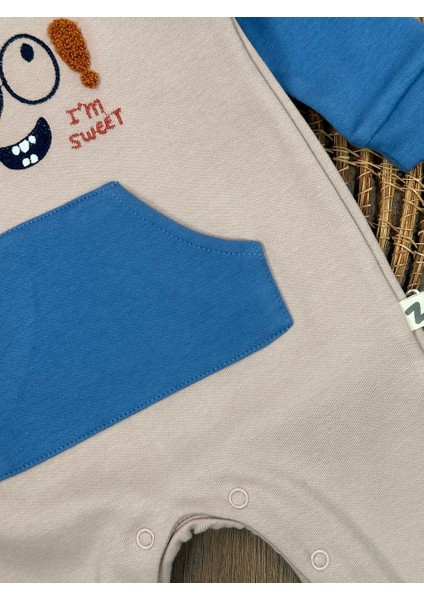 Pamuklu Mevsimlik Kanguru Cepli Alttan Çıtçıtlı Yumuşak Kumaş Erkek Bebek Tulum fiyatları