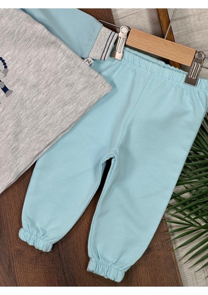 Pamuklu Robot Detaylı Uzun Kollu Mevsimlik 2li Erkek Bebek Takım indirimleri