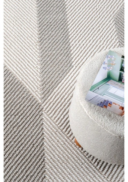 Gri Beyaz Yumuşak Dokulu Halı Kilim Salon Mutfak Koridor Yolluk Dokuma Makine Halısı 0013 modelleri