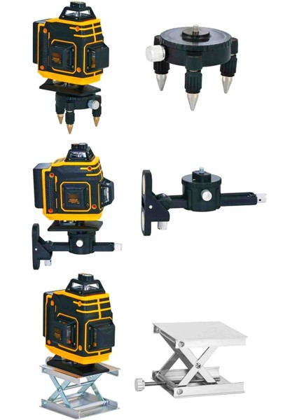 16 Köşe Tripod Hediyeli Uzaktan Kumandalı 360 Derece Çizgi Hizalama Lazer Makinesi Seviye Cihazı modelleri