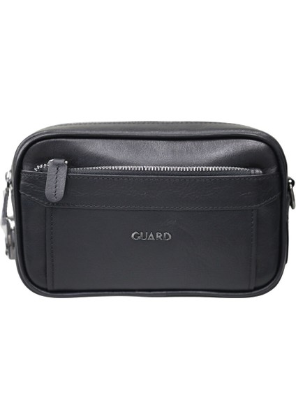 Kristal Siyah Hakiki Deri Şifreli El Çantası Erkek / Kadın P1692