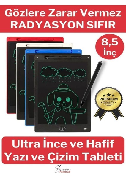 8,5 Inç Writing LCD Grafik Dijital Kalemli Çizim Tableti Silinebilir Not Yazma Eğitim Yazı Tahtası