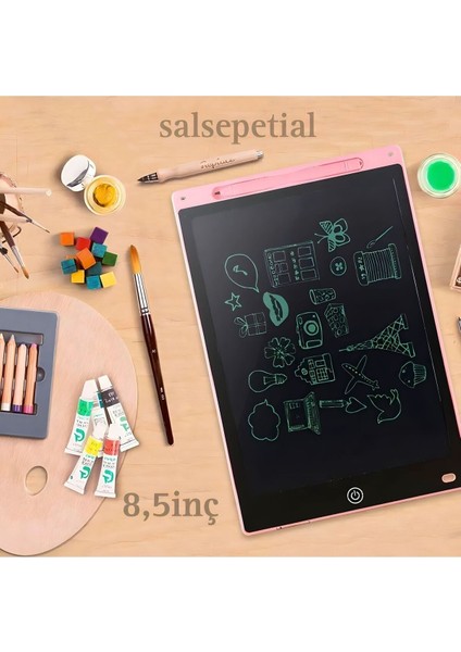 Grafik Dijital Kalemli LCD Çizim Tableti Çocuk Yazı Tahtası 8.5 Inc indirimleri