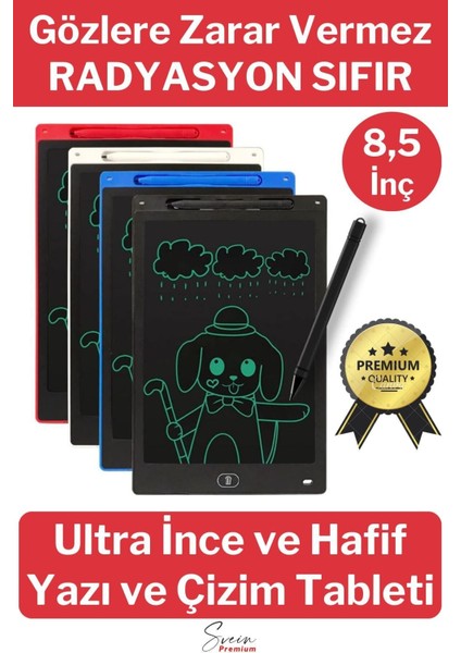 8,5 Inç Writing LCD Grafik Dijital Kalemli Çizim Tableti Silinebilir Not Yazma Eğitim Yazı Tahtası