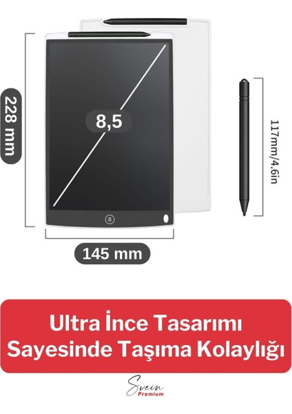 8,5 Inç Writing LCD Grafik Dijital Kalemli Çizim Tableti Silinebilir Not Yazma Eğitim Yazı Tahtası indirimleri