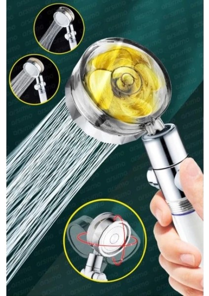 Duş Başlığı Turbo Pervaneli Serinletici Tasarım