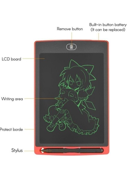 Writing Tablet 8.5 Inç Dijital Kalemli Çizim Yazı Tahtası Grafik Not Yazma Eğitim Tableti CKS314 fırsatları