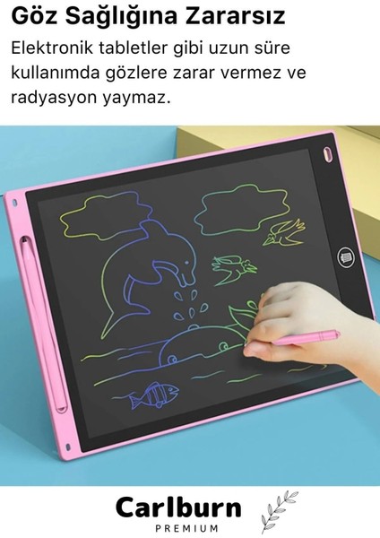 Grafik Digital Çocuk Yazı Tahtası Çizim Tableti LCD 8.5 Inc