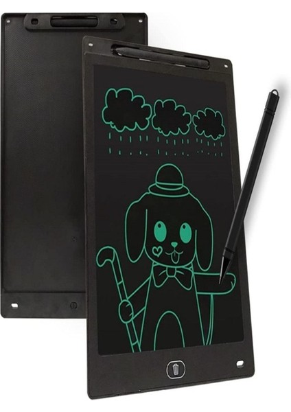 Writing Tablet LCD 8.5 Inçuyumlu Dijital Kalemli Çizim Yazı Tahtası Grafik Not Yazma Eğitim Tableti