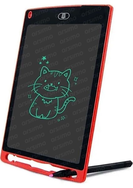 Yazı Çizim Tableti LCD 8,5 Inç Dijital Kalemli Çizim Yazı Tahtası Grafik Eğitim Tableti Kırmızı fırsatları