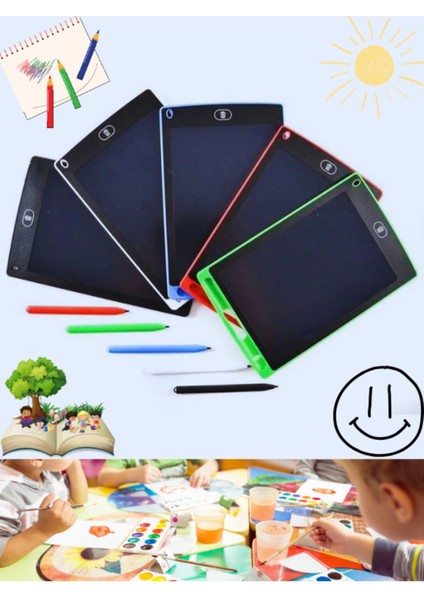 Çok Renkli Tablet LCD 8.5 Inç Dijital Kalemli Çizim Yazı Tahtası Grafik Not Yazma Eğitim Glrshop fiyatları