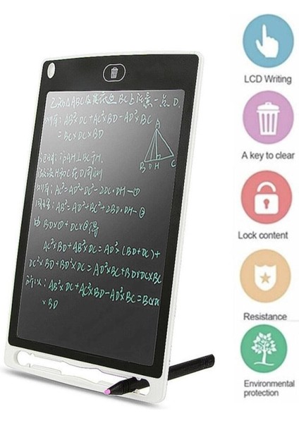 Nanopro Tablet LCD 8.5 Inç Dijital Kalemli Çizim Yazı Tahtası Grafik Not Yazma Eğitim fırsatları