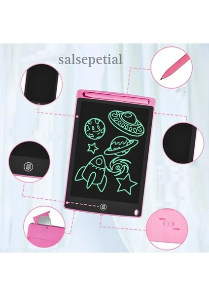 Writing Tablet LCD 8.5 Inç Uyumlu Dijital Kalemli Çizim Yazı Tahtası Grafik Not Yazma Eğitim Tablet modelleri