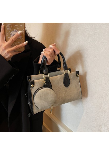 Kontrast Renk Basit Trend El Çantası Omuz Çantası Çok Yönlü Başlangıç Crossbody Çanta Aksesuarları ile Ayarlanabilir Omuz Kayışı (Yurt Dışından) fırsatları