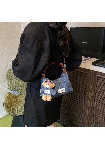 Yeni Basit Moda Vintage Bayanlar El Crossbody Çanta Sevimli Ayı Aksesuarları Ayarlanabilir Omuz Kayışı (Yurt Dışından) fırsatları