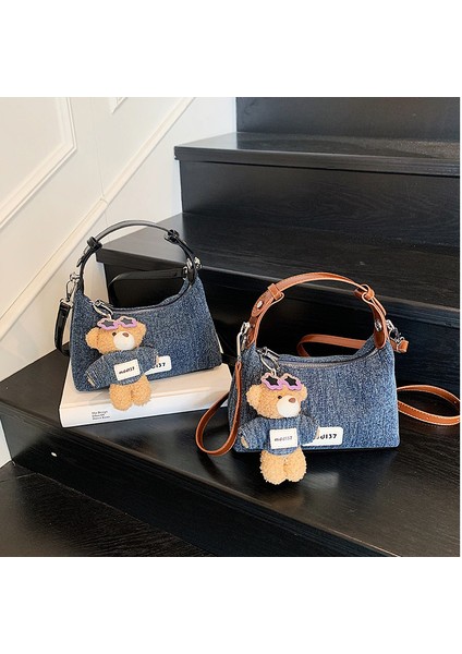 Yeni Basit Moda Vintage Bayanlar El Crossbody Çanta Sevimli Ayı Aksesuarları Ayarlanabilir Omuz Kayışı (Yurt Dışından) indirimleri