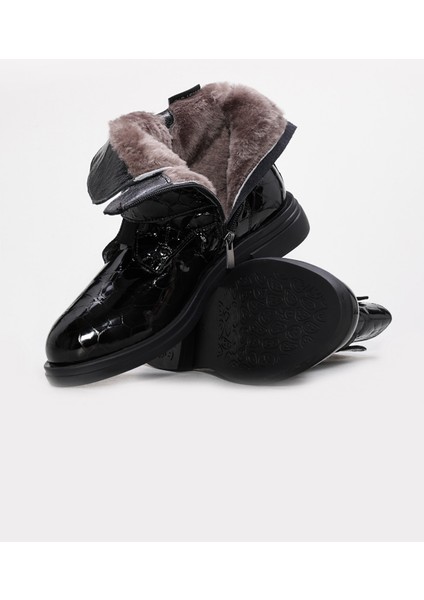 Hakiki Deri Kürklü Kadın Klasik Bot 238KZA126 fiyatları
