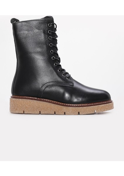 Hakiki Deri Kürklü Kadın Klasik Bot 657KZA2504