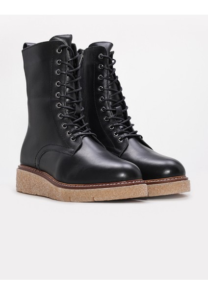 Hakiki Deri Kürklü Kadın Klasik Bot 657KZA2504 fırsatları