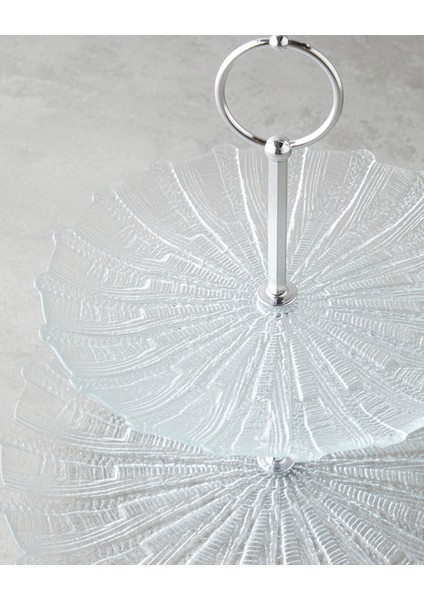 Luce Cam Katlı Servis 21+28 cm Şeffaf modelleri