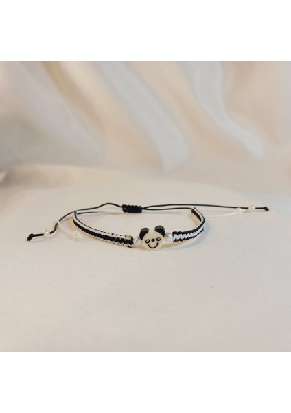 Ayı Figürlü Makrome Örgü Bileklik, El Yapımı Sevimli Tasarım, Sevimli Ayıcık Bileklik, Unisex El Yapımı Ayarlanabilir Şık Tasarım, Minimalist Takı, Günlük Kullanım Için Modern Bileklik