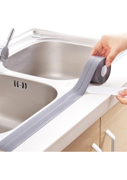 Gri Su Sızdırmaz Banyo Mutfak Lavabo Küvet Izolasyon Şerit Bant (4741)