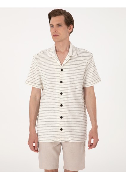 Erkek Bej Regular Fit Örme Gömlek 50303892-VR011 modelleri