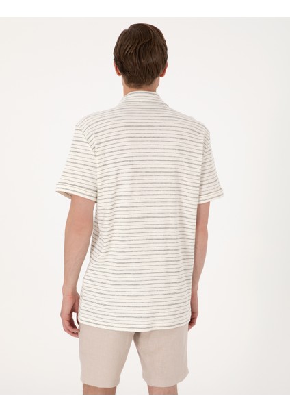 Erkek Bej Regular Fit Örme Gömlek 50303892-VR011 indirimleri